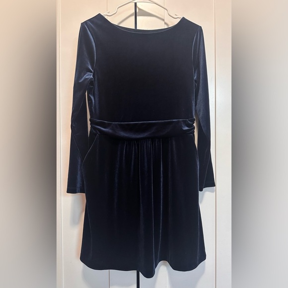 Boden Velvet Navy Blue Dress Size 8P - Picture 3 of 16